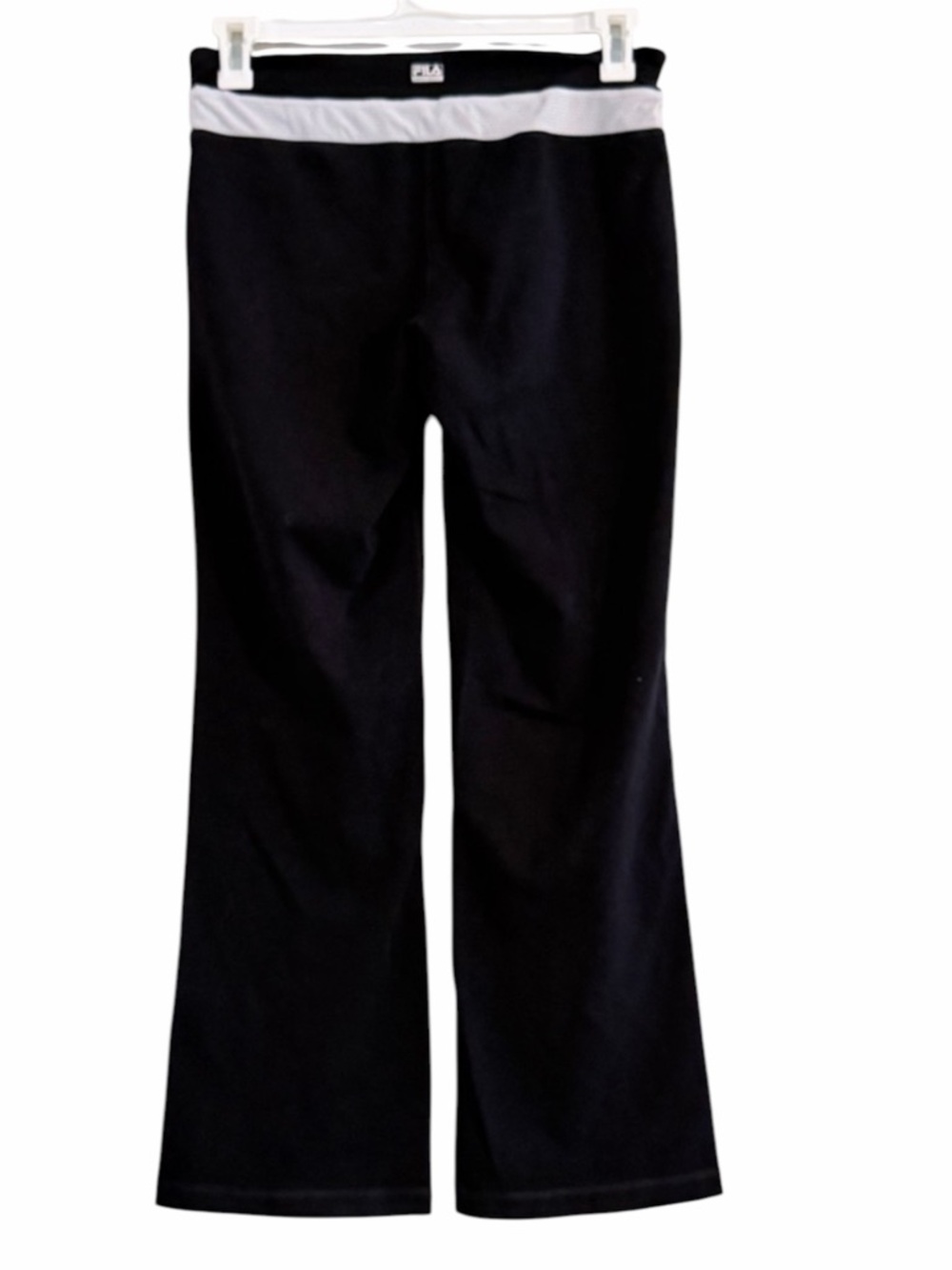 Fila Sport Black Track Pants with White Waistband Accent Size M - Picture 2 of 8